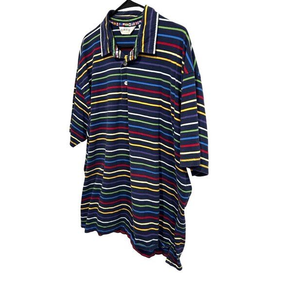 Orvis Mens Multicolor Stripe Polo Shirt 1Collared Short Sleeve Casual Top Sz 2XL - Picture 3 of 8